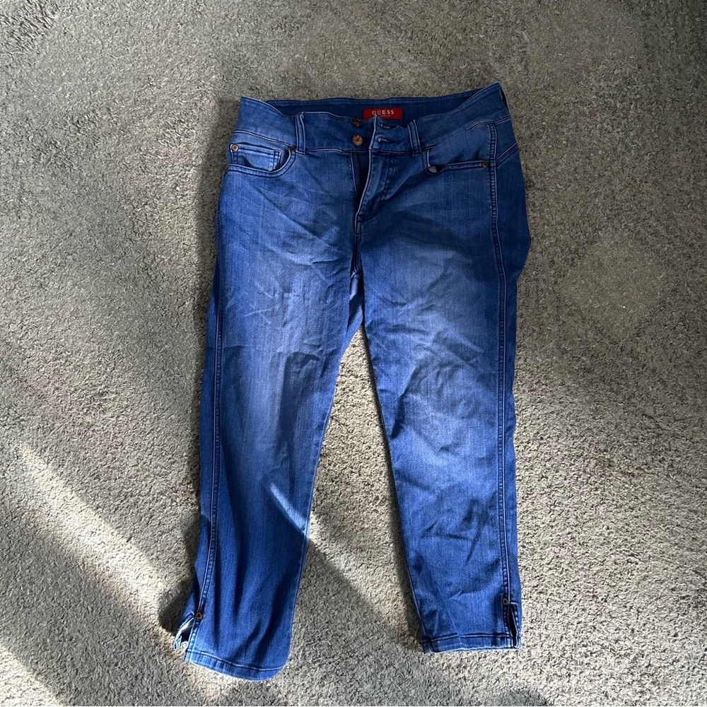 Guess Women's Cropped Blue Jeans